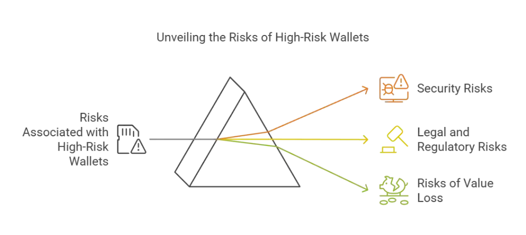 Diagram showing the risks associated with high-risk wallets