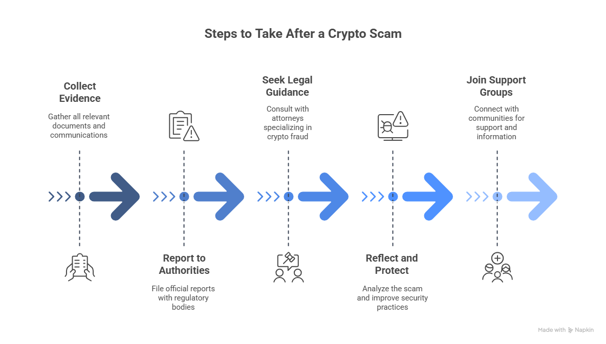 Steps to take after a crypto scam
