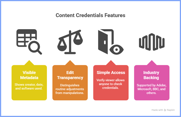 Content Credentials: how to know if a picture is fake using visible metadata and edit transparency